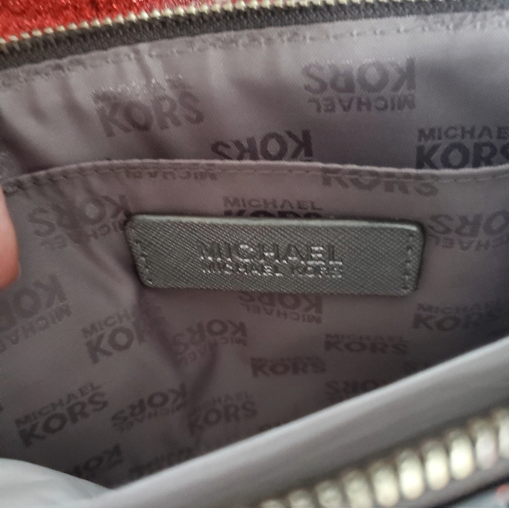 Michael Kors Metallic Silver Python/Snake Embosse… - image 8